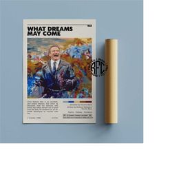 what dreams may come retro vintage poster | minimalist movie poster | retro vintage art print | wall art | home decor