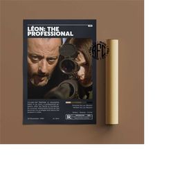 leon the professional retro vintage poster | minimalist movie poster | retro vintage art print | wall art | home decor