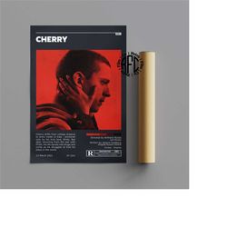 cherry retro vintage poster | minimalist movie poster | retro vintage art print | wall art | home decor