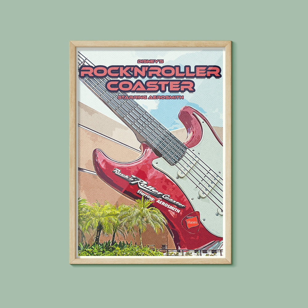 Rock 'n' Roller Coaster Poster, Hollywood Studios, Walt Disney World, Orlando, Florida, Disney Print, Disney Parks Print, Aerosmith, Disney.jpg