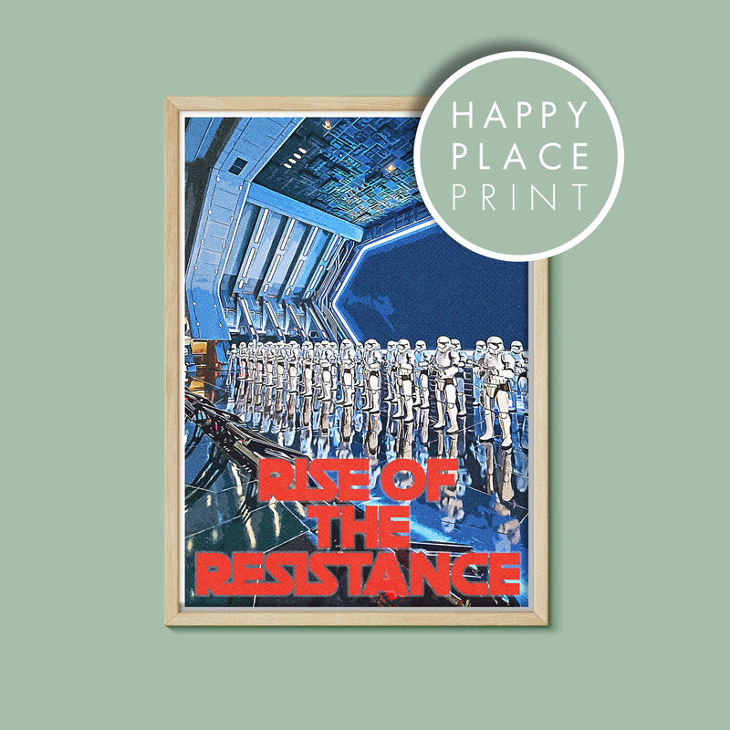 Star Wars, Rise of the Resistance, Hollywood Studios Retro Poster, Disney Print, Walt Disney World Poster, Disney gift, A5,A4,A3,A2,A1, Gift.jpg
