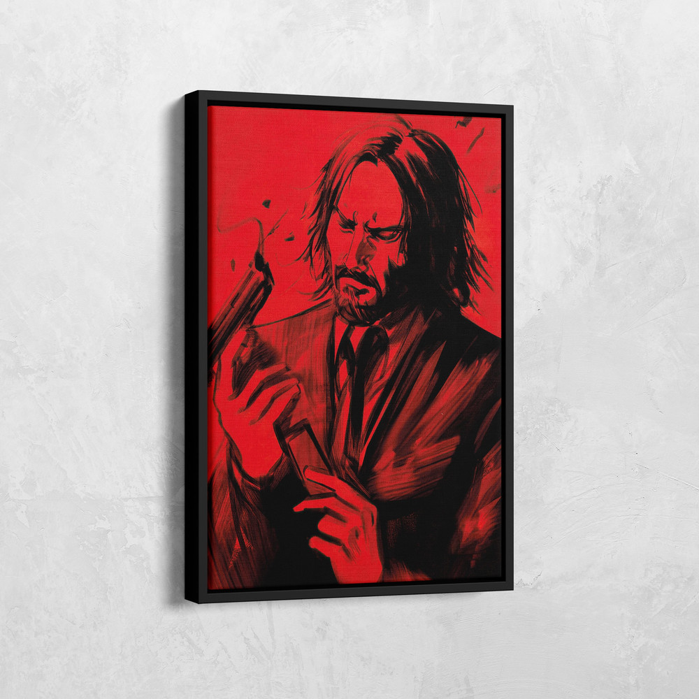 John Wick Poster, John Wick Chapter 4 Canvas, John Wick Wall Art, Movie Posters, John Wick Print, Minimalist Poster, Keanu Reeves Poster.jpg