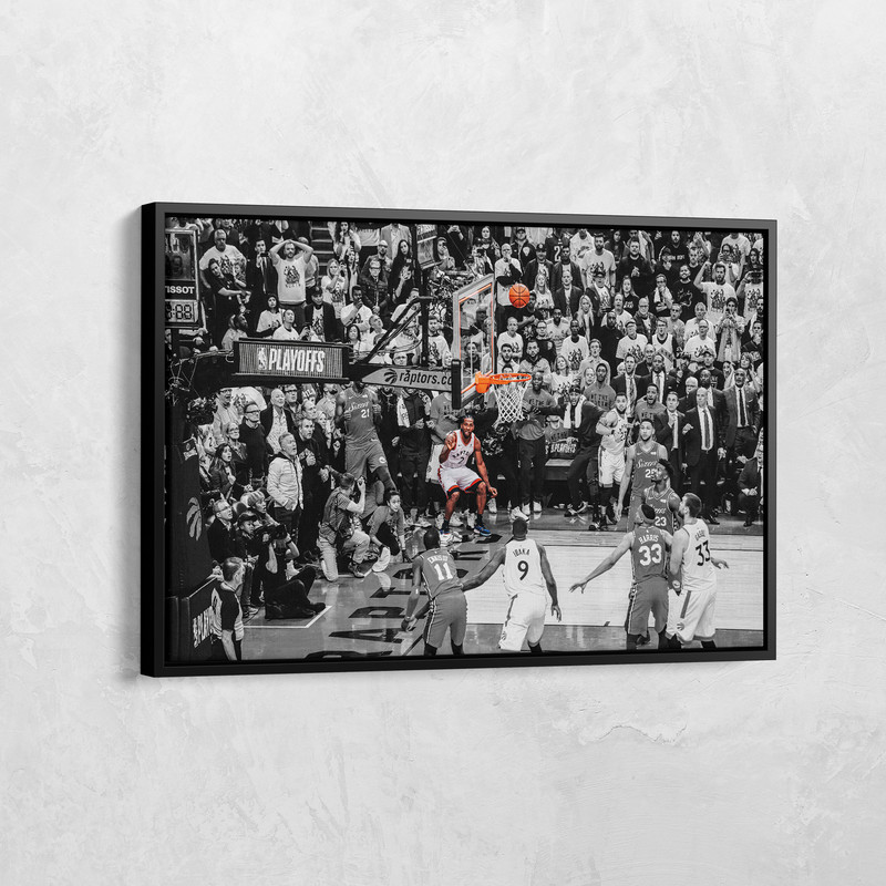 Kawhi Leonard Incredible Epic Buzzer-Beater Shot Canvas, Toronto Raptors Poster, NBA Art, NBA Print, NBA Player Poster, Basketball Wall Art.jpg