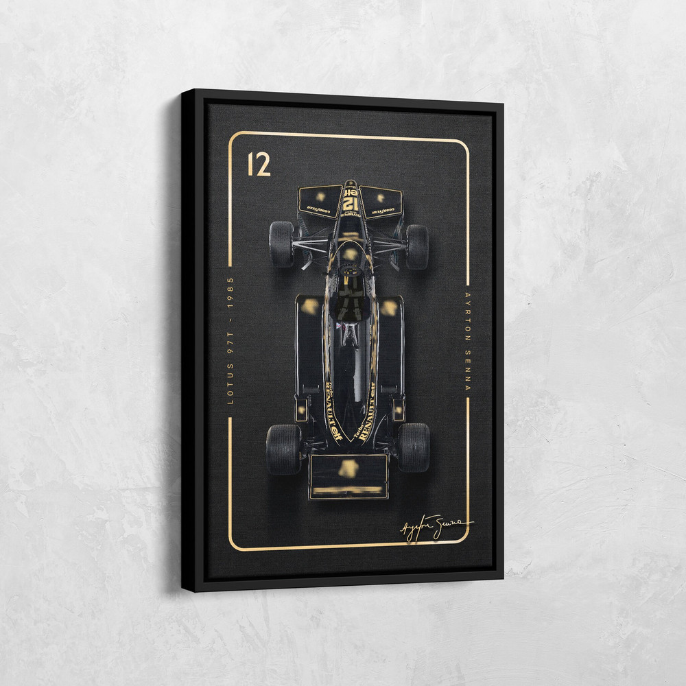 Lotus 97T Formula One Racing Car, Ayrton Senna Poster, Formula 1 Print, F1 Car, Stunning Black, Estoril, Formula 1 Decor, Sport Wall Art.jpg