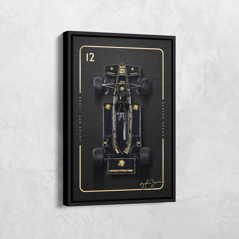Lotus 97T Formula One Racing Car, Ayrton Senna Poster, Formula 1 Print, F1 Car, Stunning Black, Estoril, Formula 1 Decor, Sport Wall Art.jpg