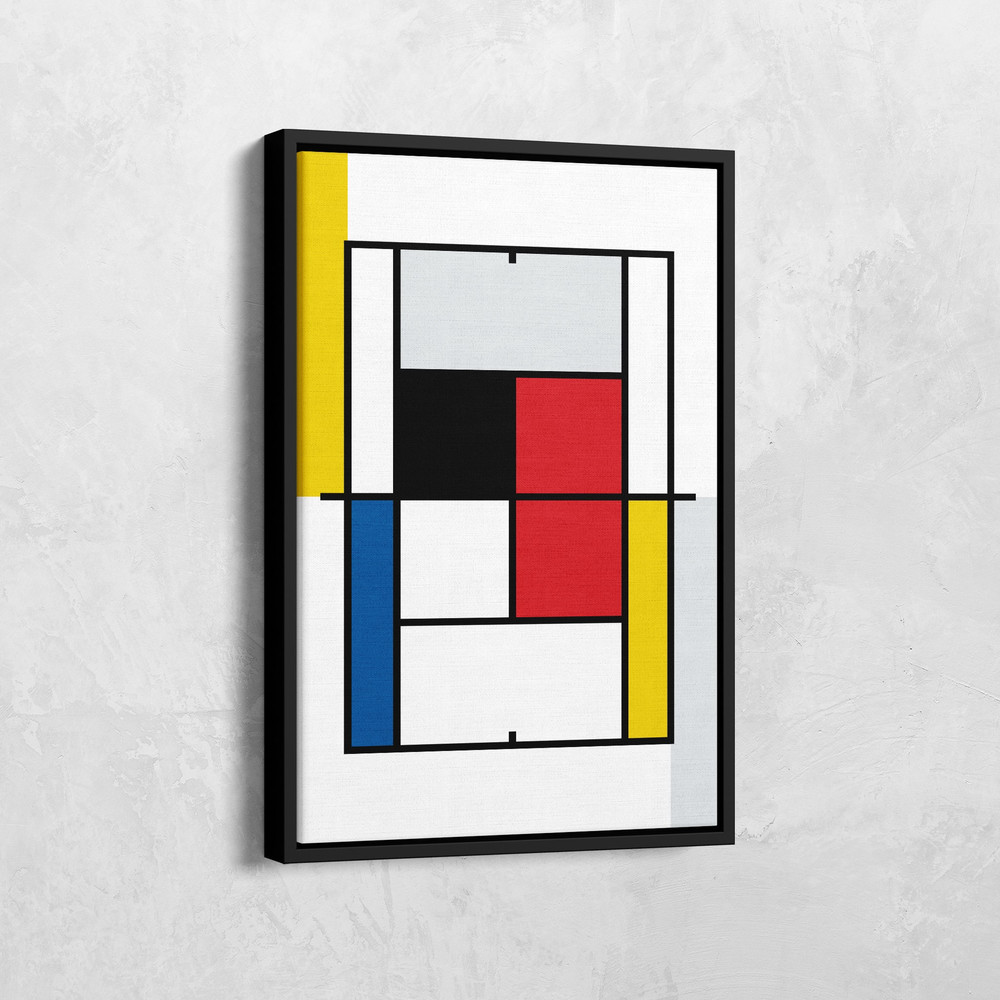 Mondrian Tennis Court Canvas, Museum and Exhibition Poster, Art Piece for Tennis Lovers, Mondrian Art Print, Modern Art, Abstract Wall Decor.jpg