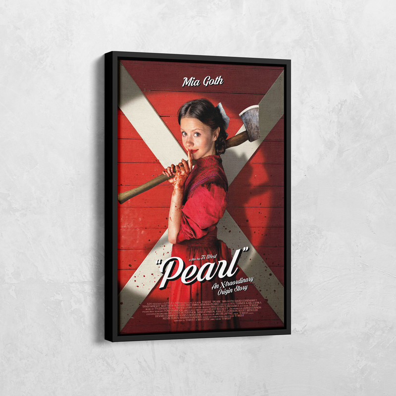 Pearl Movie Canvas, Pearl 2022 Poster Movie, Ti West, Mia Goth, Horror Movies, Minimalist Movie Poster, Best Movies, Aesthetic Movie Prints.jpg