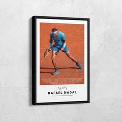 rafael nadal quote print, rafael nadal canvas, motivational poster, tennis decor, inspirational quotes, tennis poster, s
