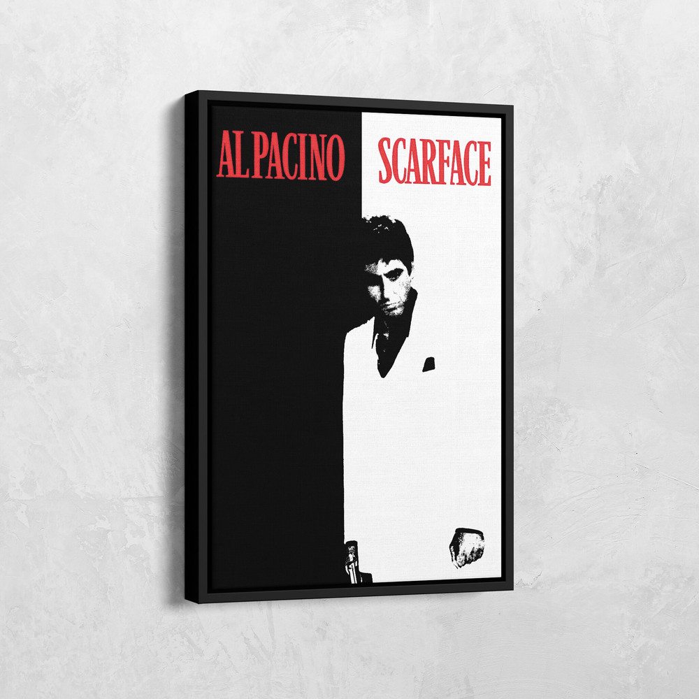 Scarface Movie Poster, Al Pacino Poster, Gangster Movie Poster, Tony Montana Canvas, Movies Retro Posters, Minimalist Movie Poster.jpg