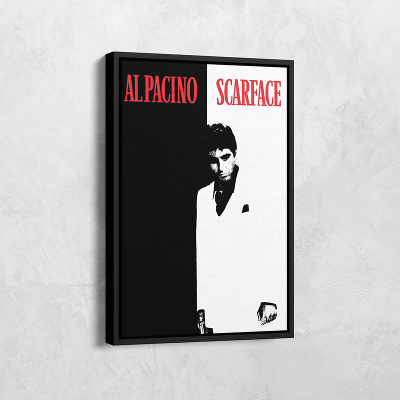 Scarface Movie Poster, Al Pacino Poster, Gangster Movie Poster, Tony Montana Canvas, Movies Retro Posters, Minimalist Movie Poster.jpg