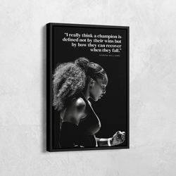 serena williams quote canvas, serena williams poster, inspirational quotes, tennis poster, motivational poster, sport wa