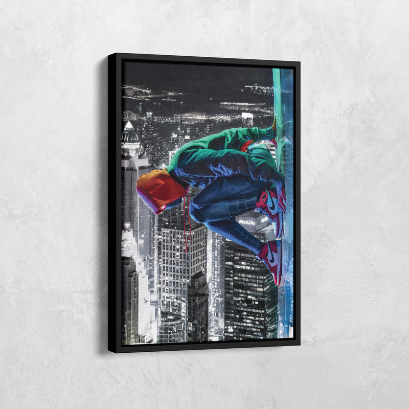 Spider Man Canvas, Movie Spider Man Verse Print, Best Spider Decor, Spider Man Across the Verse Poster, Manga Movie Wall Art, Movie Posters.jpg