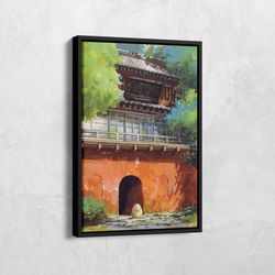 spirited away canvas, studio ghibli print, japanese anime poster, studio ghibli poster, spirited away gift, ghibli wall