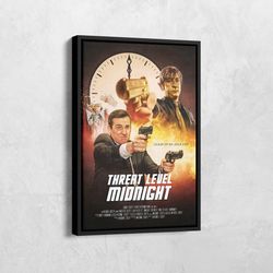 threat level midnight movie poster, michael scott, dwight schrute, dunder mifflin, sitcom tv poster, the office wall art