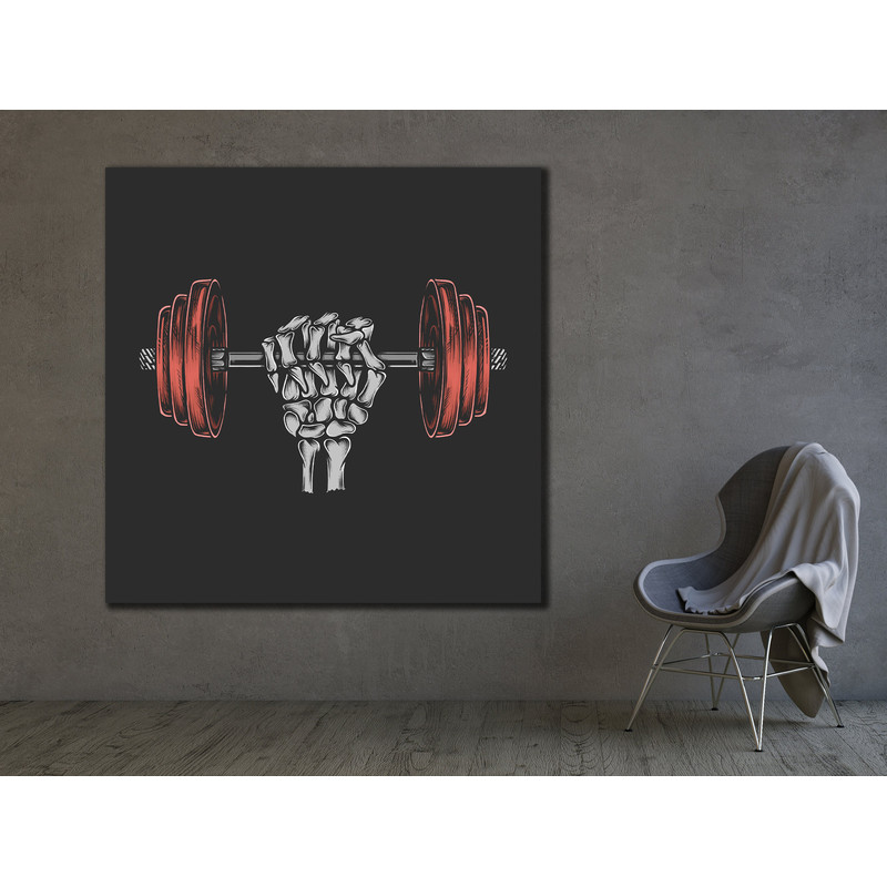 Abstract Dumbbell Decor, Dumbbell Art, Motivation Canvas, Gym Wall Art, Dumbbell Poster, Gym Room Decor, Sports Gift.jpg