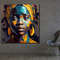 African Woman Wall Art, Beautiful African Woman Painting, Colorful Woman Canvas Art, Colorful African Canvas, Home Gift, Room Decor.jpg