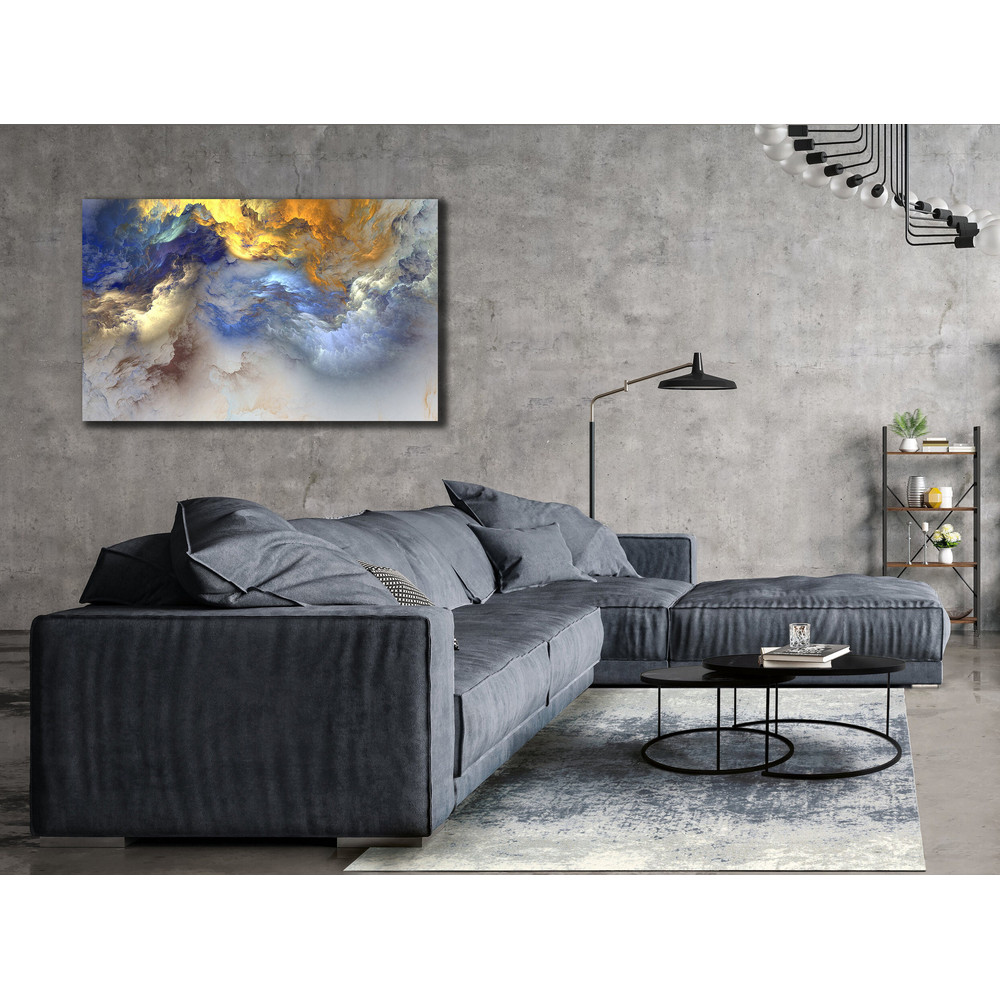 Blue Clouds Canvas Art, Colorful Clouds Wall Decor, Abstract Print Canvas, Ready to Hang, Modern Home Decor, Large Wall Art.jpg