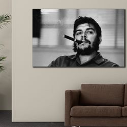 che guevara wall art, stencil iconic revolutionary print art, modern wall decor, ernesto guevara portrait poster, ready