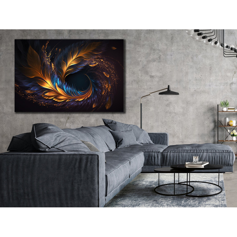 Colored Feathers Canvas,Feathers Canvas Art, Digital Art Print, Colorful Bright Wall Art, Abstract Print, Extra Large Wall Art, Modern Decor.jpg