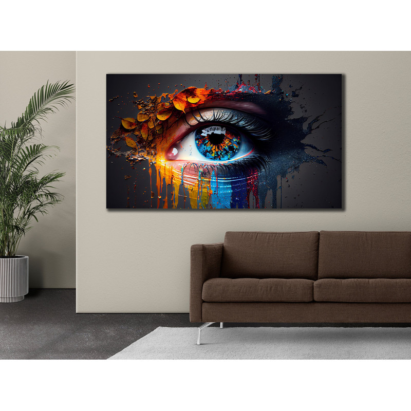 Colorful Eye Canvas Print, Looking Eye Canvas Art, Eyes Home Wall Decoration, Abstract Eye Wall Decor, Wall Hangings, Living Room Wall Art.jpg