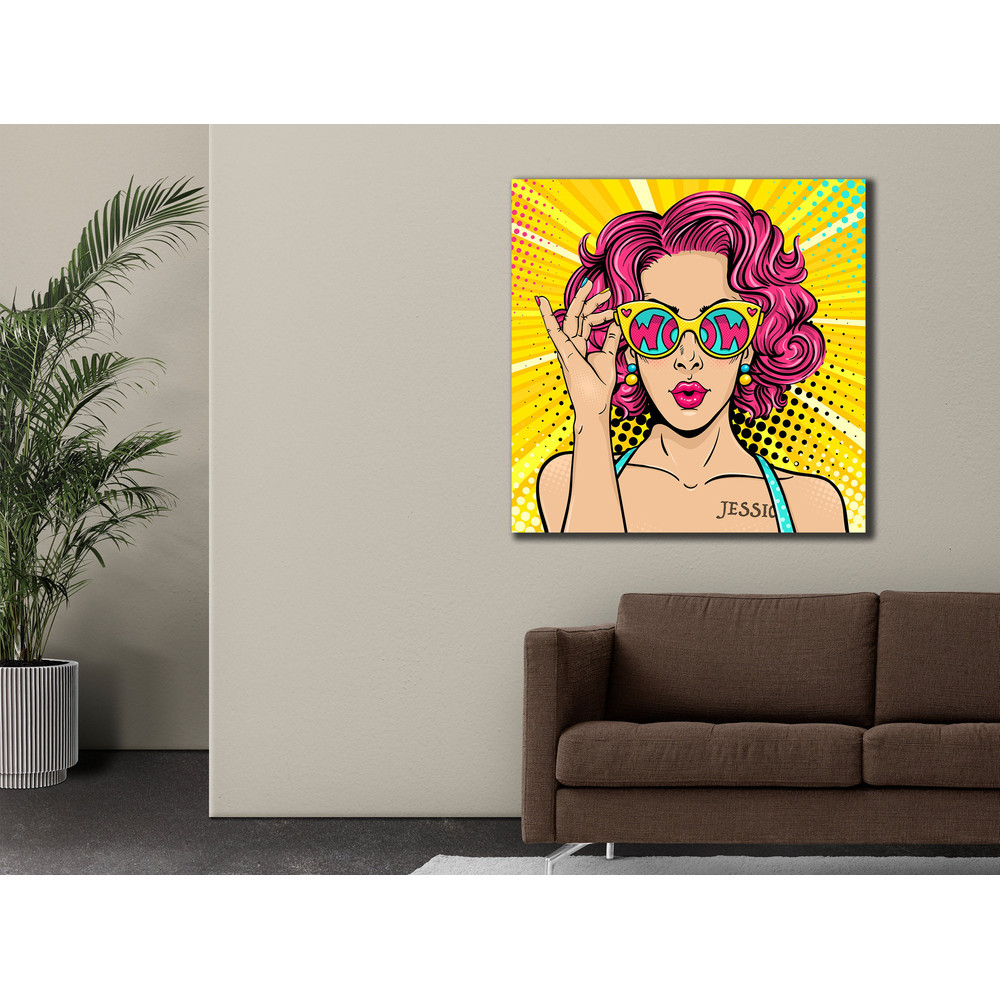 Comic Pop Art Print, Omg Shock Canvas Painting, Woman Wall Art, Lip Wall Decor, POP ART Home Decor, Modern Wall Art.jpg
