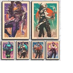 valorant poster-22 poster- valorant 2023 poster - valorant judge poster-a3 valorant sage poster - valorant game poster-