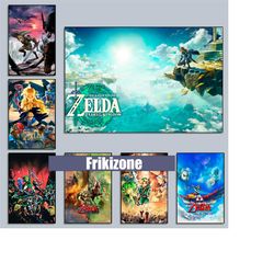zelda poster-31 models-the legend of zelda poster-zelda tears of the kingdom poster-zelda ocarina of time poster-zelda r