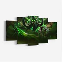 world of warcraft poster, the burning crusade wall art, rolled canvas print, high quality canvas print, 5 panel canvas,