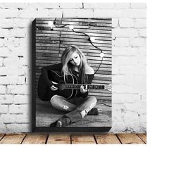 avril lavigne music poster canvas wall art picture for living room home decor (no frame)