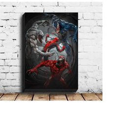 superhero avengers venom movie poster and print spiderman vs venom movie poster canvas wall art home decor (no frame)