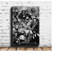 john coltrane poster miles davis poster jazz musician music poster canvas wall art picture for living room home decor (n