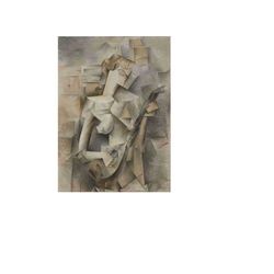 pablo picasso (mandolin girl) canvas print, pablo picasso (mandolin girl) canvas poster, pablo picasso canvas (mandolin