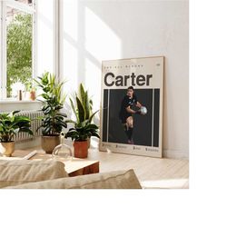 dan carter inspired poster, new zealad rugby art print, rugby union poster, mid-century modern, uni dorm room