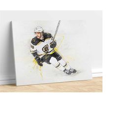 david pastrnak poster boston bruins hand drawn poster canvas art print, man cave gift boys room for him room decor