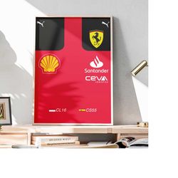 ferrari f1 race suit poster, 2023 formula 1 poster, minimalist formula 1 poster, charles leclerc poster, carlos sainz po