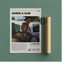 queen and slim retro vintage poster | minimalist movie poster | retro vintage art print | wall art | home decor