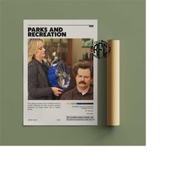 parks and recreation retro vintage poster | minimalist movie poster | retro vintage art print | wall art | home decor