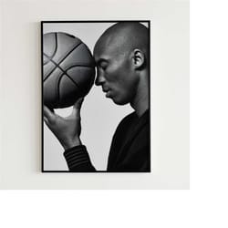 kobe bryant poster, basketball wall art, lakers, nba poster, sports wall art, wall decor, kobe fan gift, gift for him, i