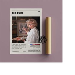 big eyes retro vintage poster | minimalist movie poster | retro vintage art print | wall art | home decor
