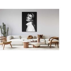 kate moss ready to hang canvas wall art /poster/ art print / super model fashion poster fashion wall art oversize wall a