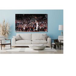 damian lillard wall art, portland trail blazers canvas, damian lillard prints, nba poster, basketball fan gift, man cave