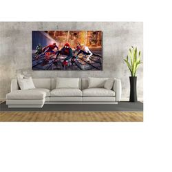 spider-man across the spider-verse canvas wall art/ spider-man across the spider-verse poster / spiderman wall hanging,