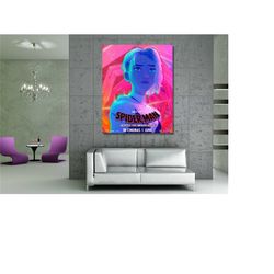 gwen stacey poster / spider-man across the spider-verse poster /spider-man across the spider-verse wall art /canvas/kids