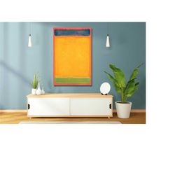 mark rothko yellow on red place canvas wall art,rothko wall art ,mark rothko painting, mark rothko poster, abstract pain