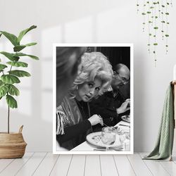 dolly parton country music star print pop singer celebrity poster black white retro vintage photography canvas framed pr