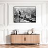 Golf on Skyscraper Beam Black and White Vintage Funny Retro Photography Wall Art Canvas Framed Poster Printed Wall Art Trendy Room Decor.jpg
