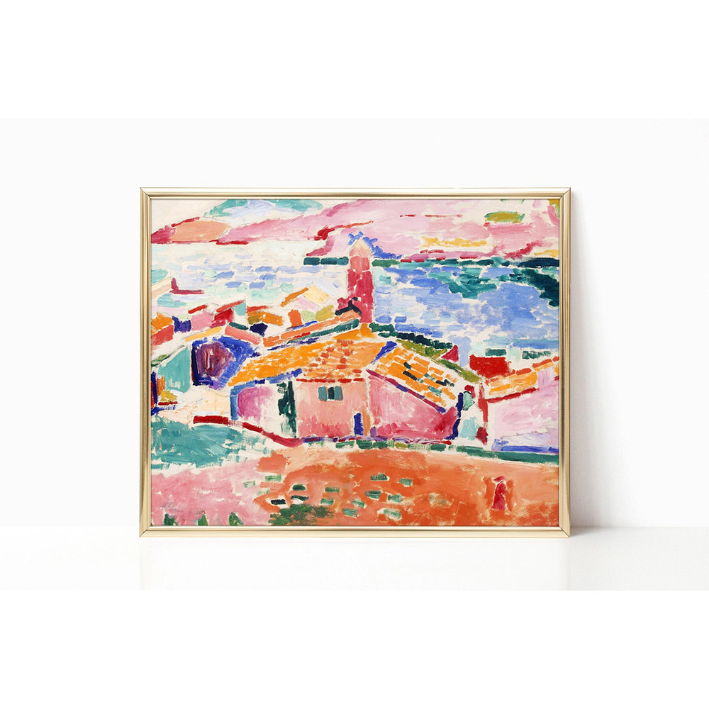Henri Matisse View of Collioure Canvas Print Poster Frame Digital Oil Famous Painting Wall Art Prints Room Decor Vintage Decor Classical Art.jpg