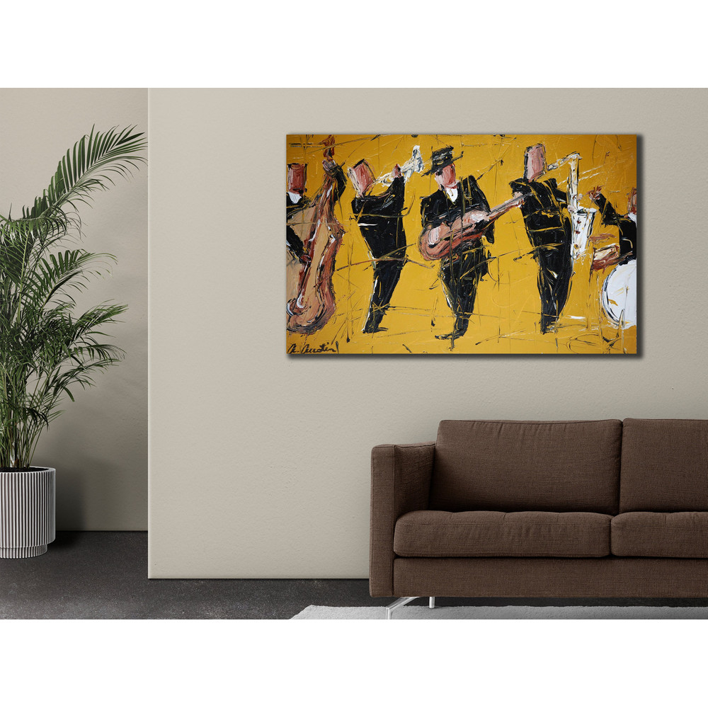 Jazz Band Canvas Print, Music Wall Decor, Home Decoration, Ready to Hang, Instruments Jazz Canvas Painting, Musical Poster, ROLLED Canvas.jpg