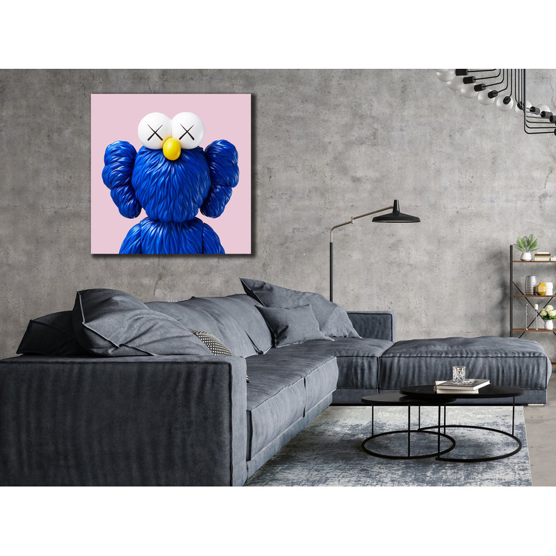 KAWS Hypebeast Graffiti Art, Blue KAWS Wall Art, Kaws Digital Print Canvas Art, Hypebeast Poster, Kaws Figure, Home Decor.jpg