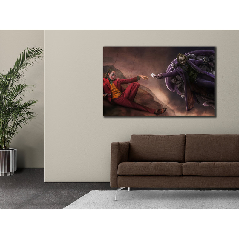 Movie Art, Crazy Joker Wall Canvas, Ready to Hang Joker Canvas, Discount, Modern Living Room Canvas, Birthday And Home Gift, Wall Art 1.jpg